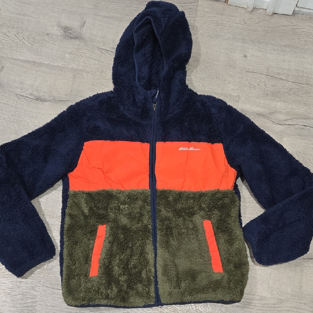 Eddie Bauer Navy and Olive Fleece Jacket